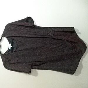 Penmans black and red metallic top size xl with silver buckle accent